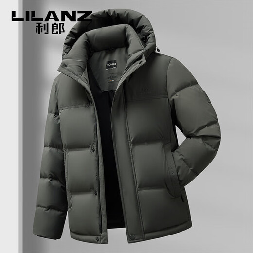 LILANZ пуховик мужской зимний утолщенный 2025 новый модный тренд ветрозащитный утолщенный теплый 90 утиный пуховик для мужчин черный M 170/92A