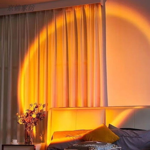 Live broadcast background cloth Internet celebrity live broadcast room background curtain curtain free of punching Velcro gauze curtain partition special for female anchors background gauze Velcro processing width 2.001*height 2.72 meters one piece (suitable for close range