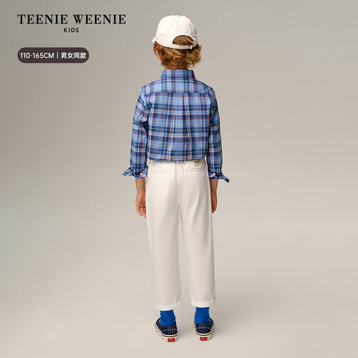 Teenie Weenie Kids 26-year new classic college style cotton shirt for boys and girls, pink 160 cm