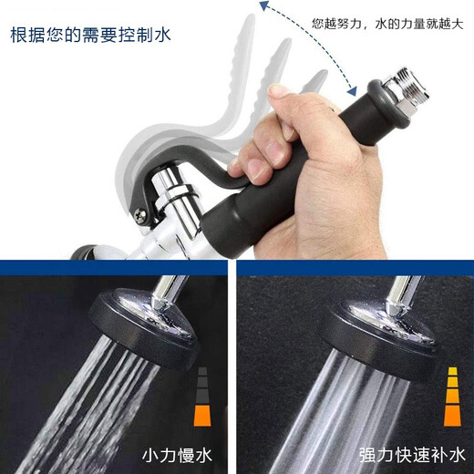 炬材天仕 开放式冲洗高压碳钢洗地龙头厨房酒店商用水龙头 B-7107/10米花洒款 9909