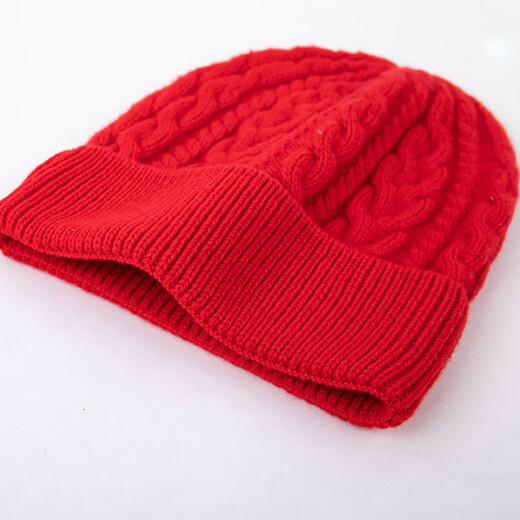 Hengyuanxiang Fashion Solid Color Wool Knitted Hat Women's Autumn and Winter New Warm Baotou Ear Protective Wool Hat Black One Size