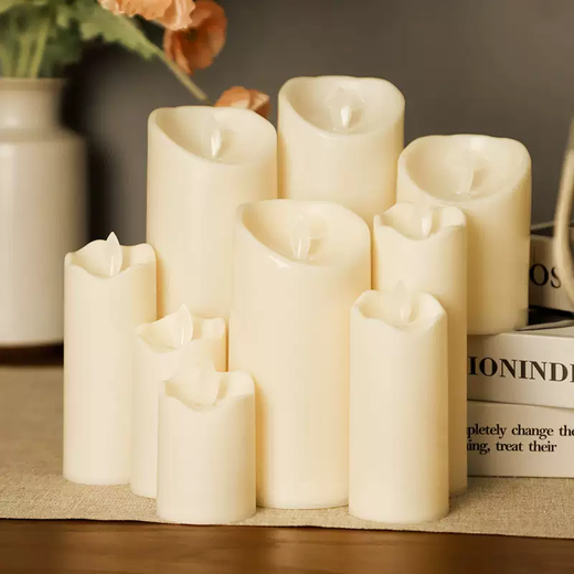 Yusen Memorial Day smokeless electronic candle lamp dripping wax swinging wick candlelight dinner wedding romantic confession shooting props flat head medium head can swing