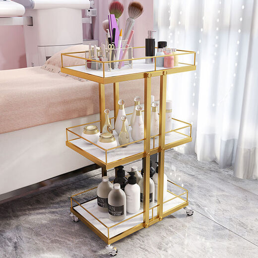 OTHERCheyuanmei Tattoo Shop Multi-layer Mobile Tool Cart 45L*30W*75H Rose Gold Package One 453075cm