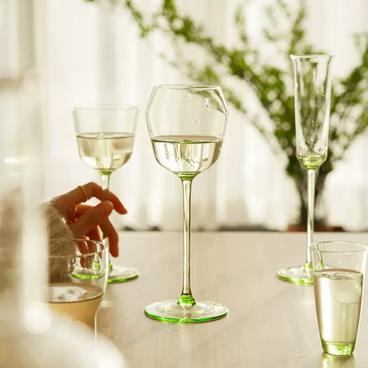 Yusenyi champagne goblet crystal glass red wine glass crystal cup cocktail wine household cup ins style wide mouth red wine glass