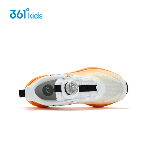 361 Children's Shoes Boys' Running Shoes Breathable and Non-Slip 2026 Spring New Medium and Large Children's Knob Buckle Sports Shoes 361 Degree White/Brilliant Orange 34