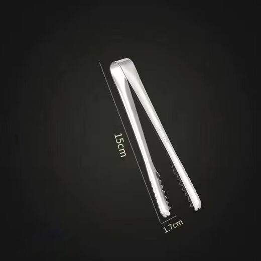 Runhuanian thickened 316 stainless steel three-line food tongs kitchen food tongs baking bread tongs vegetable tongs steak barbecue tongs 201 antibacterial three-line pure steel 15cm