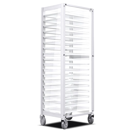 Aluminum alloy baking pan rack transparent closed multi-layer bread baking pan storage rack baking rack cart cake pan trolley 18-layer aluminum alloy sealed upgraded luxury model