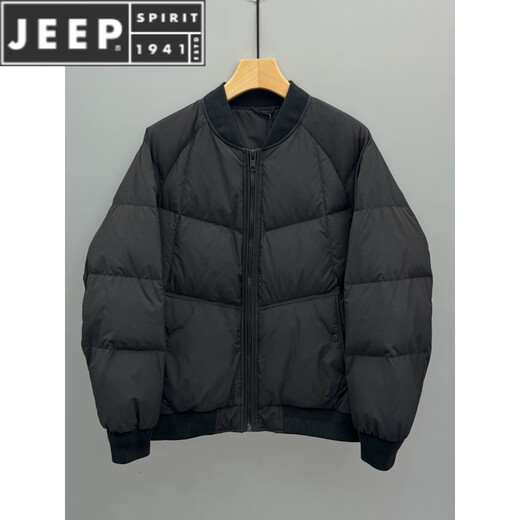 JEEP SPIRIT Winter New Men's Baseball Collar Down Jacket American Trendy Versatile Loose Thick Warm White Duck Down Jacket Men Champagne Color (High Quality Down Jacket) L Recommendation 100-115Jin Jin equals 0.5 kg