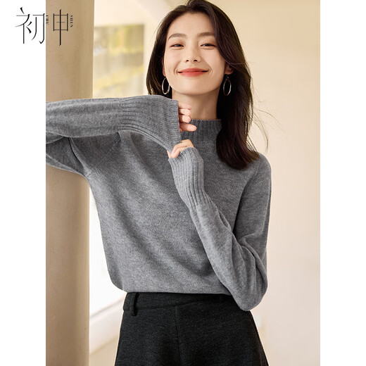 Chushen 100% pure wool sweater women's half turtleneck versatile sweater sweater bottoming sweater top S144Z8016