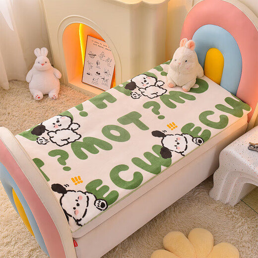 Class A Kindergarten Mattress Milk Velvet Baby Sleeping Mat Baby Mattress Children's Mattress Removable Washable Pad ABC Wangwang Double-sided Milk Velvet Removable and Washable 56*100cm-Cushion Cover + Cotton Core