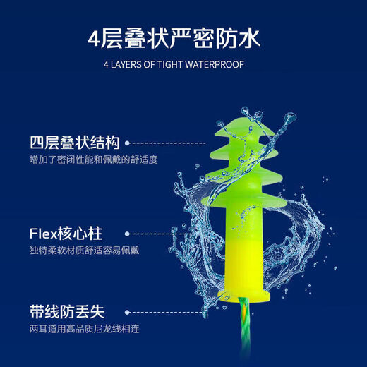 通用游泳耳塞 防水 游泳耳塞防水防中耳炎 Deomun游泳耳塞防 高清防雾镀膜泳镜