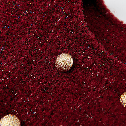 Barbie girls New Year's greetings winter girls' dress high-end princess dress small fragrance suit plus velvet two-piece set BY016