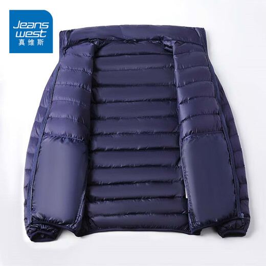 真维斯（Jeanswest）羽绒服男2025春秋新款高端立领商务休闲男士保暖外套上衣 YR911灰色 4XL