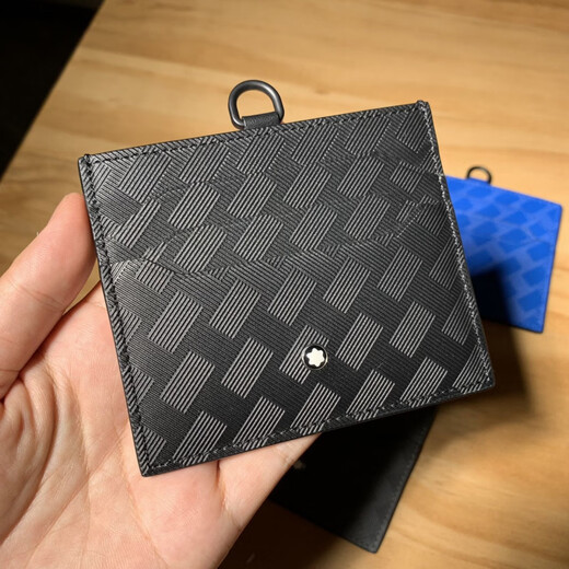 Montblanc (MONTBLANC) Fashion Series 6 Card Slots Business Style Men's Card Holder Gray with Hook
