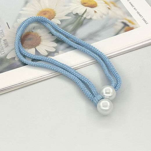 Fantasy fixed belt with pearl buckle ring decoration curtain strap storage bed rope beautiful decoration with rope buckle hook strap light luxury Hulan (1 price)