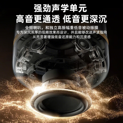 Elafu Hot Selling 100W+丨Breaking New Product Bluetooth Audio Computer Speaker Desktop 2025 New Crystal Glaze 4th Generation High Quality Wireless Subwoofer Home Indoor Voice of Berlin丨HiFi High Quality Mini Top Version Black Gold Collector's Edition