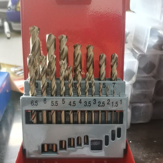 An Junsheng stainless steel twist drill bit special set super hard metal steel aluminum punching hand electric drill straight handle drill 1-6/6-10 M35 cobalt-containing drill 1-6 (set of 51) interval 0.1