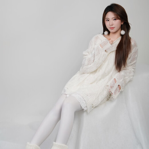 B-skin ski socks for men and women, over-the-knee stockings, autumn and winter sports fashionable knee pads, warm socks, anti-curling bare leg artifact, pearl white M 80-130Jin Jin equals 0.5 kg