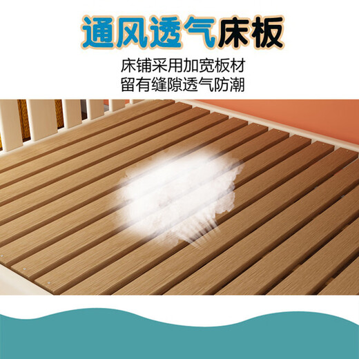 2025 New Bold Solid Wood High and Low Bed Bunk Bed Solid Wood Bed Mother and Child Bed Student Bed and Lower Bed Double Bed Ladder Upper Bed Width 130 Lower Bed Width 150 (Free Bookshelf)