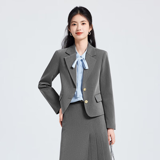 Light workplace formal suit for women, college student teacher interview wear, small suit, professional suit, suit jacket, skirt, black jacket + 2108# white shirt + skirt L