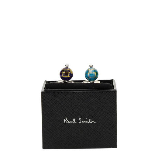 Paul Smith men's cufflinks fixed decorative metal inlaid business banquet accessories design and color 2 pieces