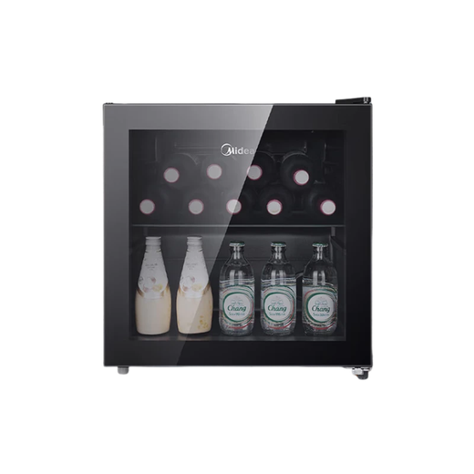 Midea displays refrigerated fresh cabinet 45 liters commercial high-end small beverage cabinet office small refrigerator hotel refrigerated cabinet bar bass ice bar first-class energy efficiency LC-45GM glazed stone black