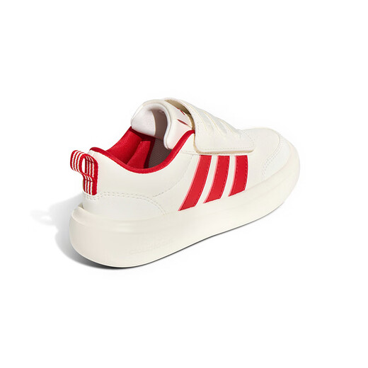 Adidas (adidas) children's shoes 2026 New Year's model for boys and girls Velcro cloud bottom tennis culture children's sports and casual shoes KI4108 KI4108 Han jade white/light scarlet 30 yards/11.5k/foot length 18cm
