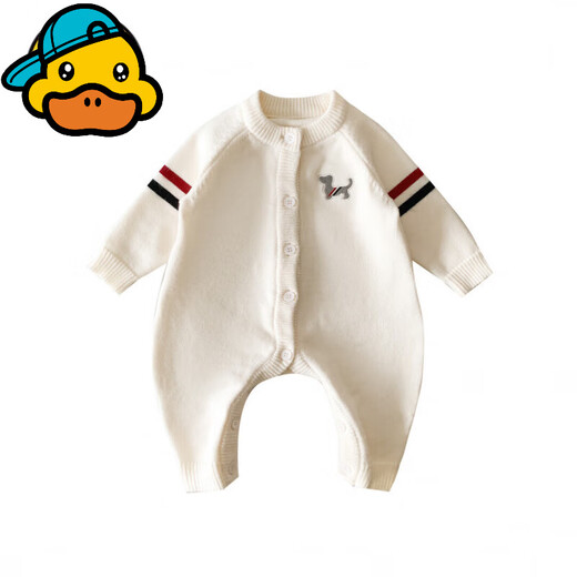 G.duck's different parent-child clothing for a family of three, mother and daughter, 2025 super popular new baby mother-child clothing for autumn, off-white 180 Mom XL (cardigan)