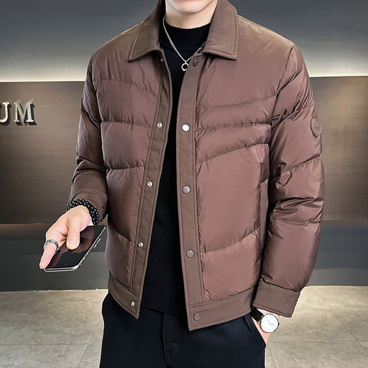 Snow Flying (SNOWFLYING) high-end brand light lapel down jacket men's winter 2025 new thickened warm casual jacket warm jacket black
