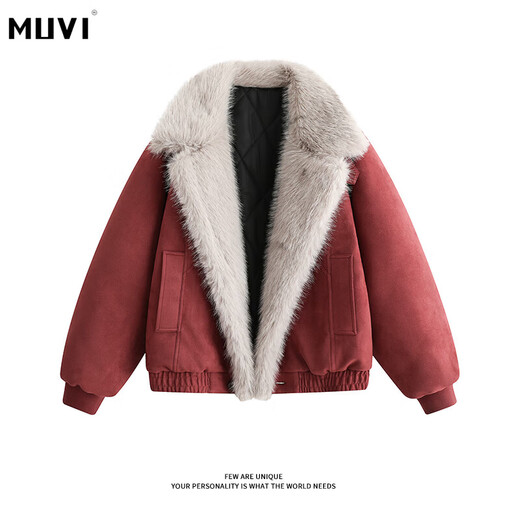 Muwei suede mountain carving cotton jacket for men 2025 autumn and winter new high quality thickened warm padded jacket American jacket black top quality XL recommended 130-150Jin Jin equals 0.5 kg