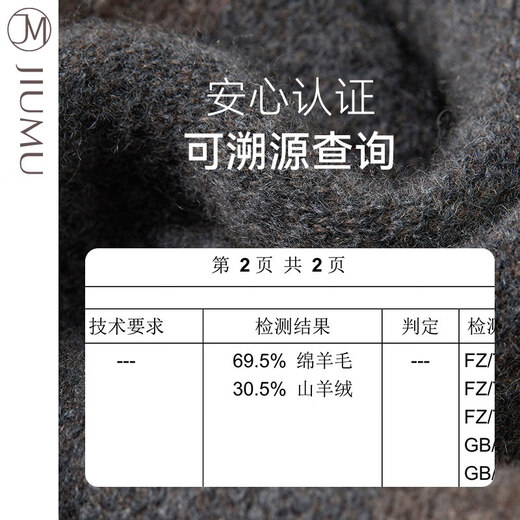 JIUMU scarf men's warm autumn and winter gift box thickened scarf for boyfriend's elder birthday gift dark gray