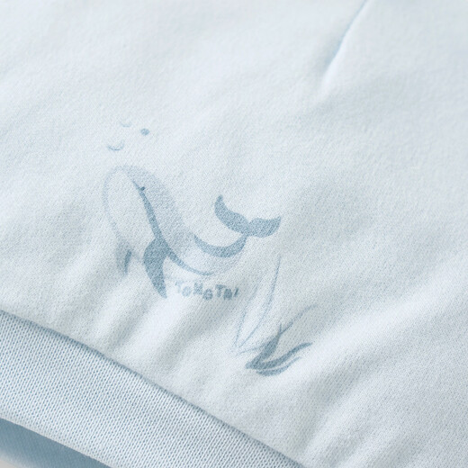 Tongtai (TONGTAI) baby hat spring and autumn pure cotton newborn double-layer hat newborn baby breathable and cute windproof hat blue 0-3 months, 34-40cm