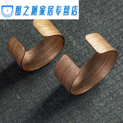 君默茶具配件玻璃公道杯防烫套隔热圈木杯套手持茶漏品茗杯防烫环 咖啡色木套6630款