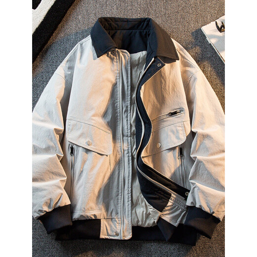 Playboy Американская охотничья куртка Детройт Пуховик Мужская зимняя рабочая одежда с лацканами Пуховик в стиле сарая Черный национальный стандарт 90 пух M (105-125Jin Jin равен 0,5 кг)