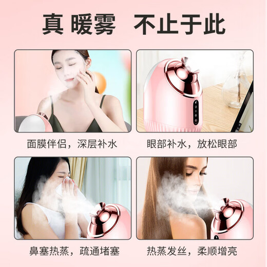 Sawang German facial steamer hot and cold double spray facial steamer hot spray household steam autumn and winter instrument facial sprayer beauty instrument hydrating and moisturizing beauty instrument facial steam beauty salon use top powder-hot and cold deep cleansing + nano hydration + hot and cold three sprays nano atomization