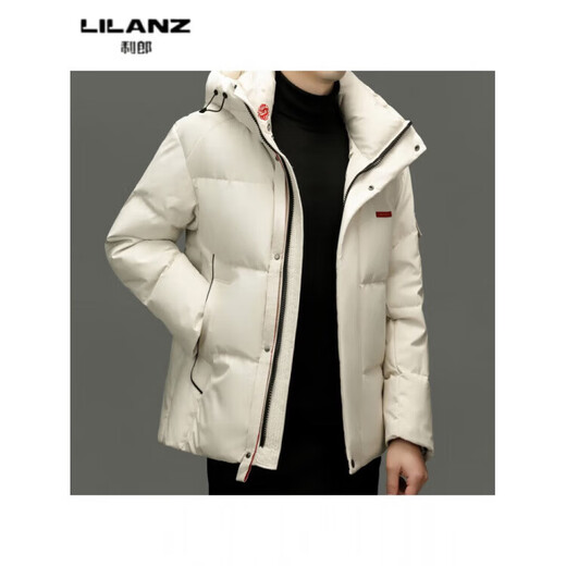 LILANZ high down filling winter men's down jacket hooded camouflage casual fashion thermal storage warm thick short jacket white camouflage 14XL (190)