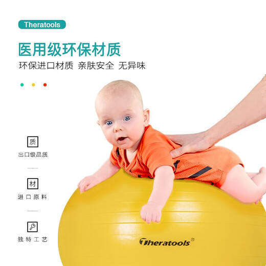 Theratools Pasteur Ball Rehabilitation Training Yoga Ball 55cm Balance Ball Explosion-proof Fitness Adult Pregnant Women Dragon Ball Children's Sensory System Silver Professional Model 85cm Suitable for Sensory Training
