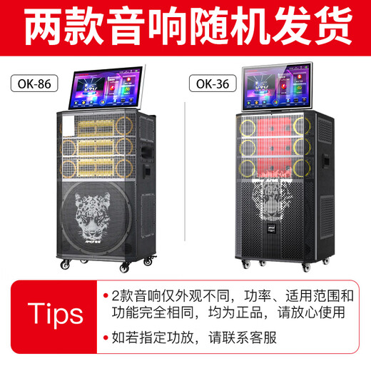 Amoi OK-36 home ktv audio set karaoke machine all-in-one home karaoke outdoor karaoke singing full set square dance speaker with display screen large stage performance