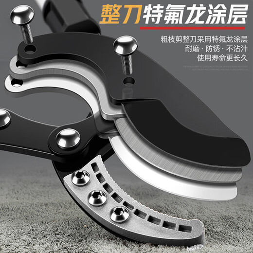 Garden pruning scissors, branch pruning, gardening special fruit tree pruning thick branch shears, powerful shears, heavy-duty reinforced telescopic shears 70mm + blade