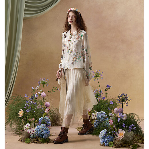 Wancaoyi (wancaoyi) 2026 spring new shirt C00850511 off-white XS