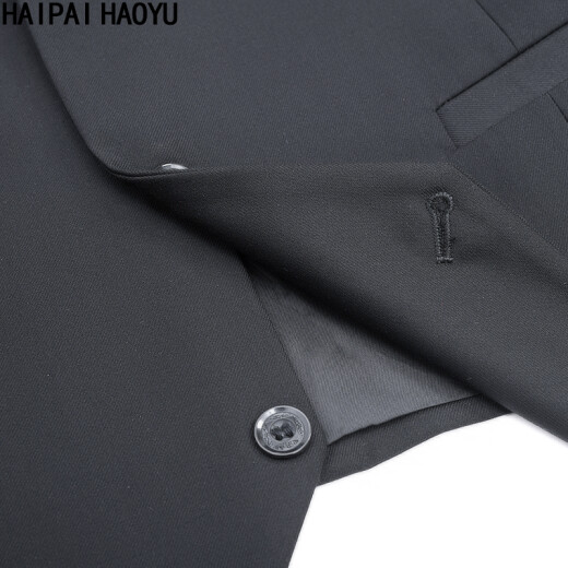HAIPAIHAOYU 西装马甲男修身商务正装马夹背心 黑色马甲 XL (175) 推荐55-65KG