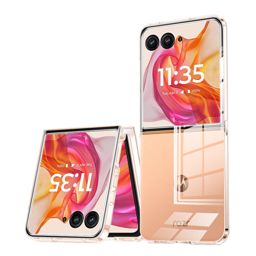 
Shell Sister is suitable for Motorola Razr60Pro/50Ultra mobile phone case universal transparent protective case folding screen flip-type full-inclusive anti-fall lens protection model