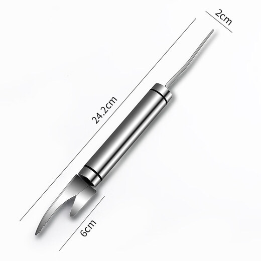 Gongpai multifunctional stainless steel shrimp line removal knife, shrimp line removal, shrimp deveining device, chicken and duck intestine fish maw knife, fish intestine picking device, double-headed shrimp line knife 1 pack (stainless steel_multi-purpose)