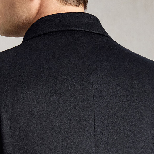 Lozi 80% wool & 10% cashmere & 10% mulberry silk long woolen coat high-end white duck down jacket for men