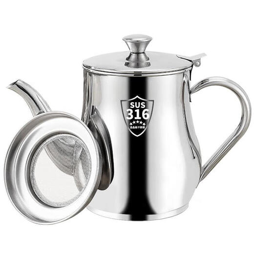 OEMG German Seiko 316 stainless steel oil bottle home kitchen special oil bottle with filter 304 food grade oil storage tank 1100ml food grade 316 steel dust-proof mouth cap