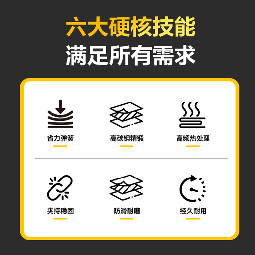 Deli home handmade DIY rebound type labor-saving pliers three-piece set wire cutters needle nose pliers diagonal nose pliers vise