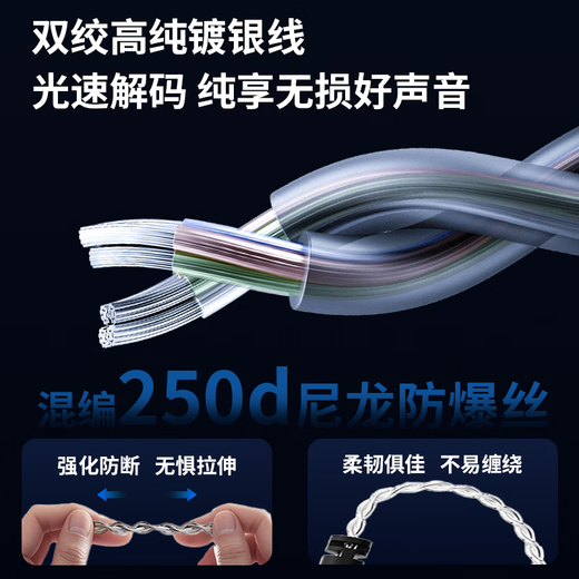 Tangmai Lingyun HiFi gaming headset wired in-ear delta mobile e-sports dedicated headset for audio positioning audiophile grade replaceable cable type-c to 3.5mm with microphone