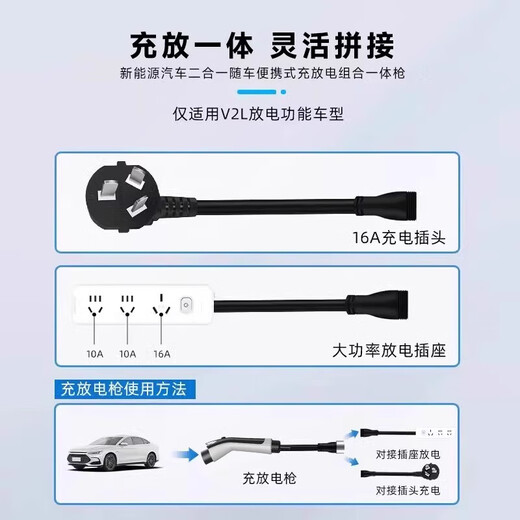 Ledo L60 Ledo L90 charger home smart car charging and discharging all-in-one gun portable car charging gun smart screen display 10 meters