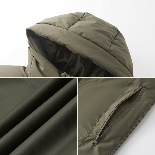 Shanshan high-fill 90 velvet high-fill velvet bread jacket autumn and winter business casual hooded warm thick down jacket dark blue L 175/92A