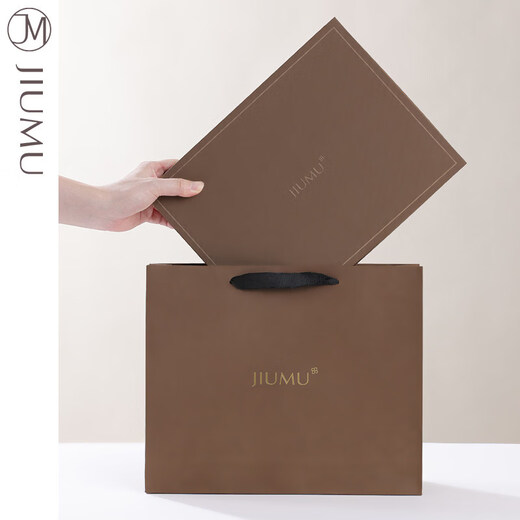 JIUMU scarf men's warm autumn and winter gift box thickened scarf for boyfriend's elder birthday gift dark gray